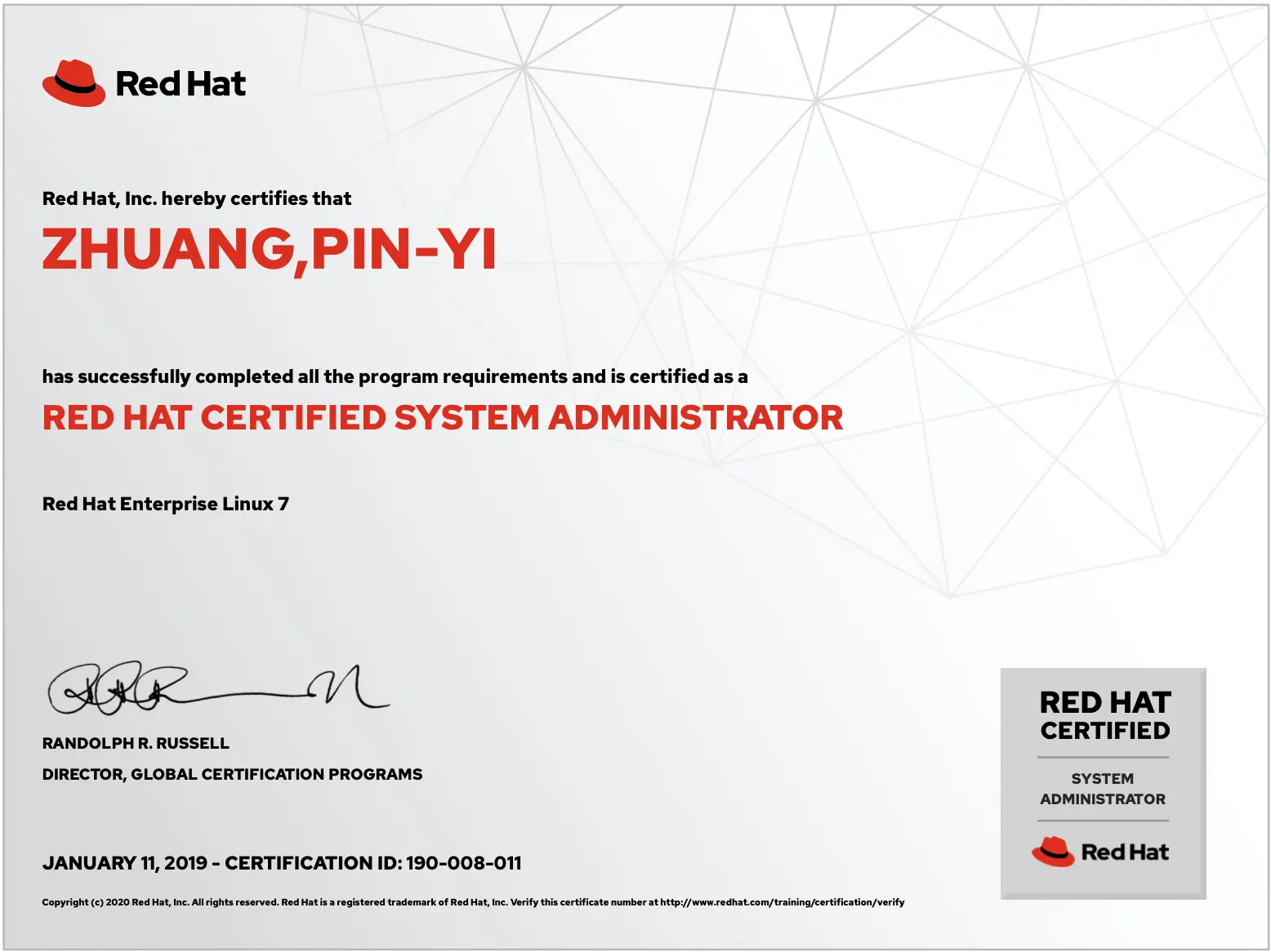 RED HAT CERTIFIED SYSTEM ADMINISTRATOR (RHCSA)