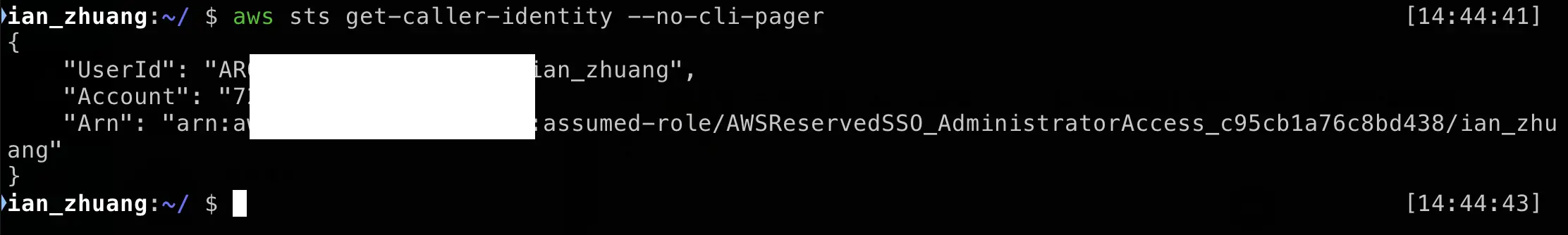 顯示當前 Profile