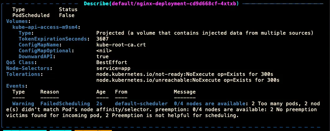 無法調度的範例錯誤