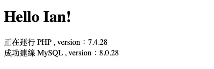 測試是否成功用 docker-compose 整合 PHP MySQL Nginx