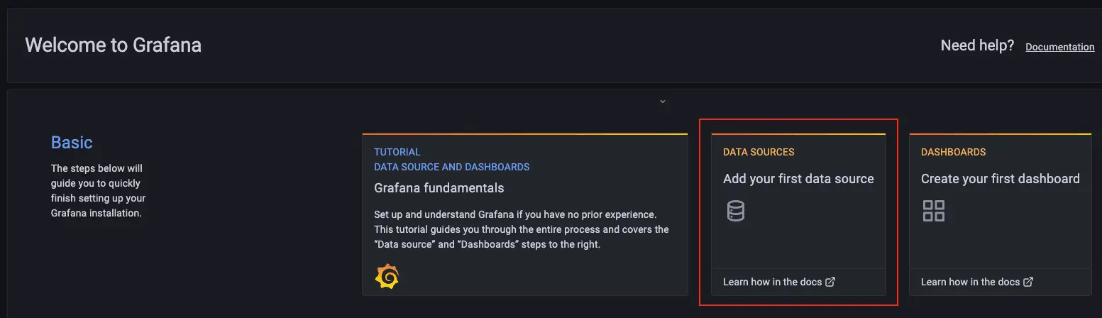 Grafana 新增資料來源