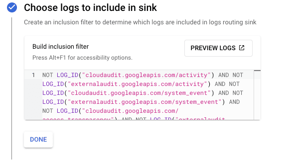 預設的 LOG 格式