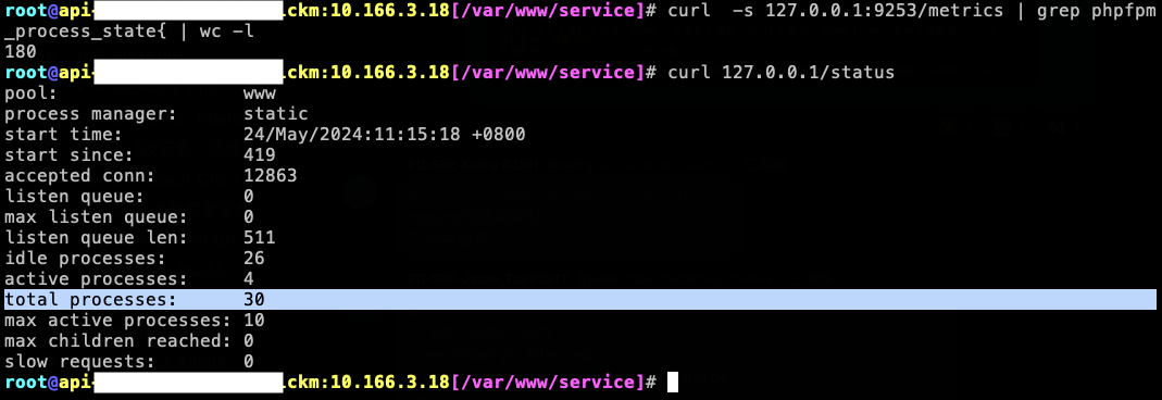 phpfpm status