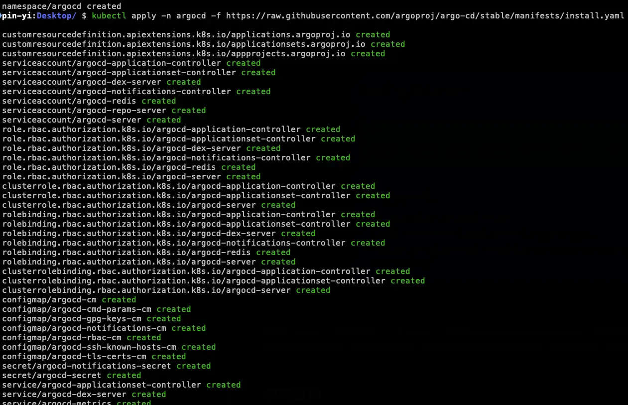 ArgoCD 會安裝蠻多東西