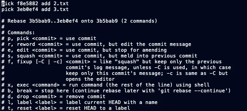 git rebase