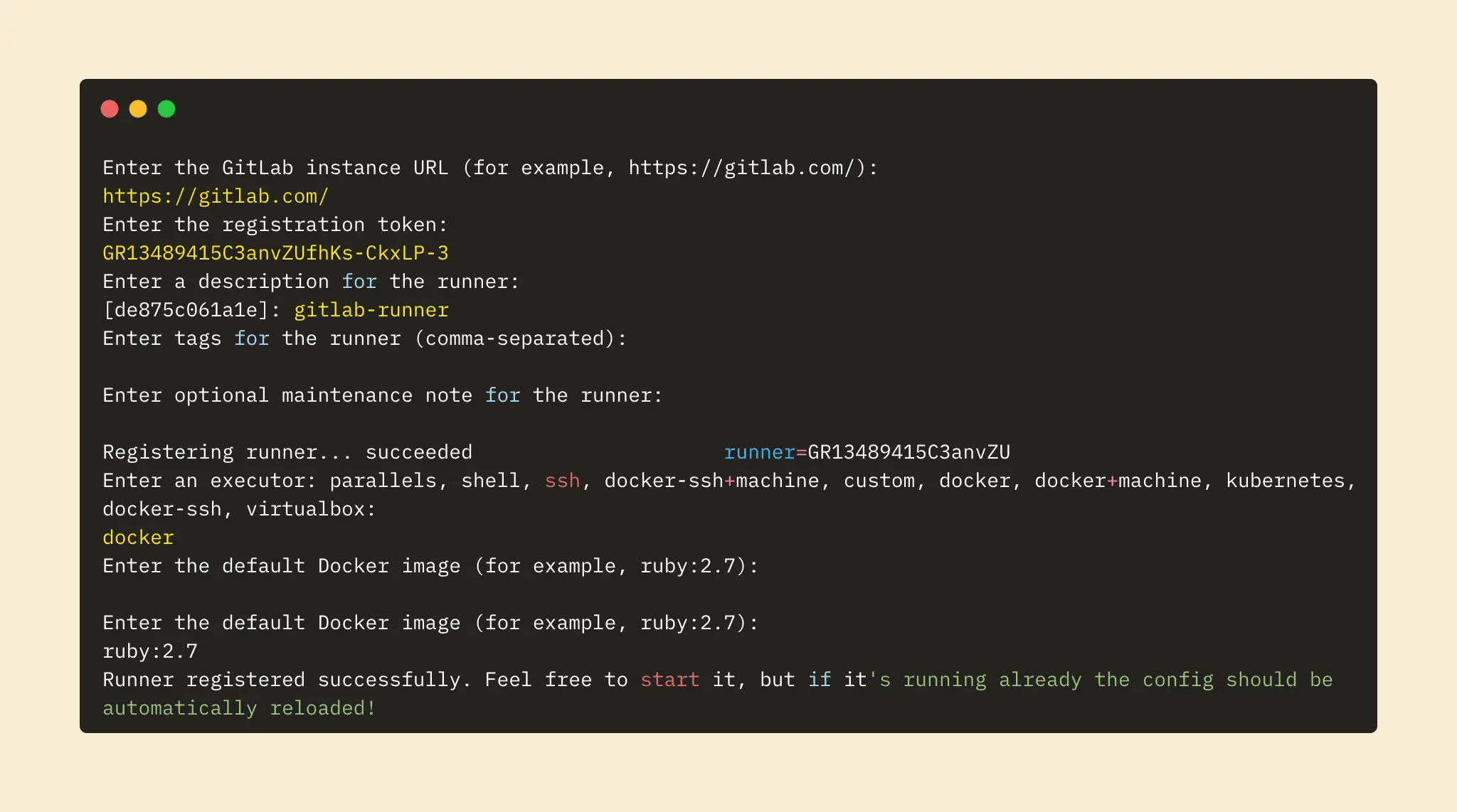 GitLab Runner 註冊 Executors