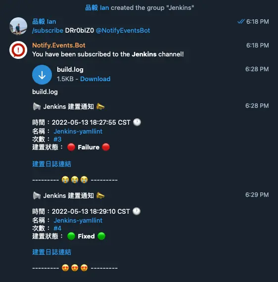 Telegram 通知