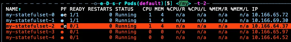 下指令調整後的 Pod 狀態