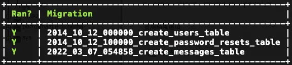 Migration 是否運作中
