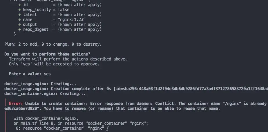 測試沒有 terraform.tfstate 直接下 terraform apply