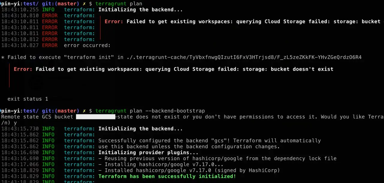 原本執行方式 & 新增 flag 後成功建立